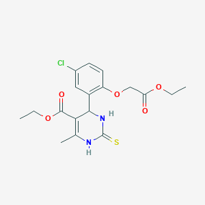 molecular formula C18H21ClN2O5S B4139086 ethyl 4-[5-chloro-2-(2-ethoxy-2-oxoethoxy)phenyl]-6-methyl-2-sulfanylidene-3,4-dihydro-1H-pyrimidine-5-carboxylate 