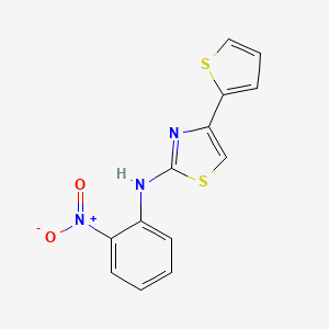 molecular formula C13H9N3O2S2 B4139087 N-(2-nitrophenyl)-4-thiophen-2-yl-1,3-thiazol-2-amine 