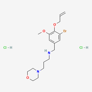 molecular formula C18H29BrCl2N2O3 B4139149 N-[(3-bromo-5-methoxy-4-prop-2-enoxyphenyl)methyl]-3-morpholin-4-ylpropan-1-amine;dihydrochloride 