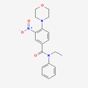 molecular formula C19H21N3O4 B4139164 N-ethyl-4-morpholin-4-yl-3-nitro-N-phenylbenzamide 