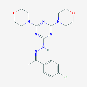 1-(4-Chlorophenyl)ethanone [4,6-di(4-morpholinyl)-1,3,5-triazin-2-yl]hydrazone