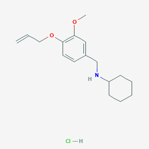molecular formula C17H26ClNO2 B4139211 N-[(3-methoxy-4-prop-2-enoxyphenyl)methyl]cyclohexanamine;hydrochloride 