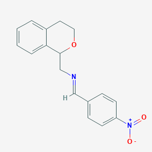 molecular formula C17H16N2O3 B413923 N-(3,4-dihydro-1H-isochromen-1-ylmethyl)-N-(4-nitrobenzylidene)amine CAS No. 331661-36-0