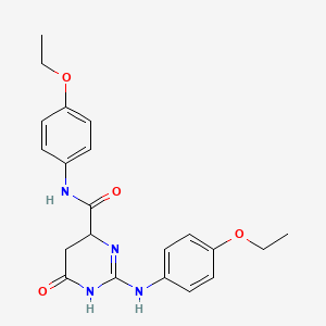molecular formula C21H24N4O4 B4139256 N-(4-ethoxyphenyl)-2-[(4-ethoxyphenyl)amino]-6-oxo-3,4,5,6-tetrahydropyrimidine-4-carboxamide 