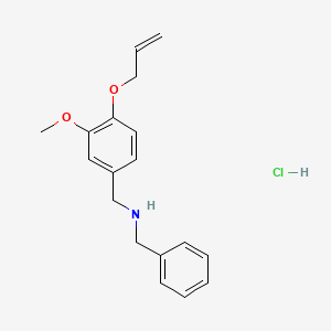 molecular formula C18H22ClNO2 B4139263 N-[(3-methoxy-4-prop-2-enoxyphenyl)methyl]-1-phenylmethanamine;hydrochloride 