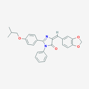 5-(1,3-benzodioxol-5-ylmethylene)-2-(4-isobutoxyphenyl)-3-phenyl-3,5-dihydro-4H-imidazol-4-one