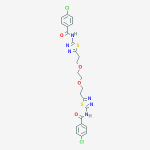 N,N'-[ethane-1,2-diylbis(oxyethane-2,1-diyl-1,3,4-thiadiazole-5,2-diyl)]bis(4-chlorobenzamide)