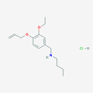 molecular formula C16H26ClNO2 B4139353 N-[(3-ethoxy-4-prop-2-enoxyphenyl)methyl]butan-1-amine;hydrochloride 