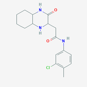 molecular formula C17H22ClN3O2 B4139359 N-(3-chloro-4-methylphenyl)-2-(3-oxodecahydroquinoxalin-2-yl)acetamide 
