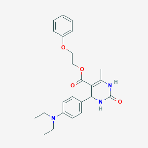 2-Phenoxyethyl 4-[4-(diethylamino)phenyl]-6-methyl-2-oxo-1,2,3,4-tetrahydropyrimidine-5-carboxylate