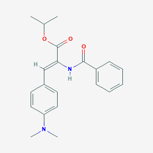 molecular formula C21H24N2O3 B413950 Isopropyl 2-(benzoylamino)-3-[4-(dimethylamino)phenyl]acrylate 