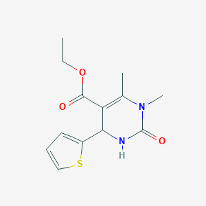 Ethyl 1,6-dimethyl-2-oxo-4-(thiophen-2-yl)-1,2,3,4-tetrahydropyrimidine-5-carboxylate
