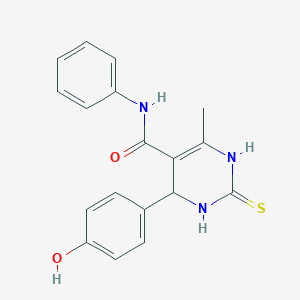 4-(4-hydroxyphenyl)-6-methyl-N-phenyl-2-thioxo-1,2,3,4-tetrahydro-5-pyrimidinecarboxamide