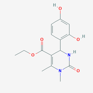 molecular formula C15H18N2O5 B413958 Ethyl 4-(2,4-dihydroxyphenyl)-1,6-dimethyl-2-oxo-1,2,3,4-tetrahydro-5-pyrimidinecarboxylate 