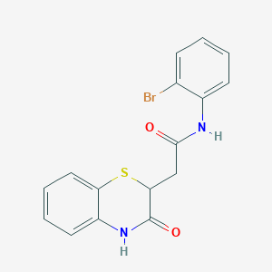 molecular formula C16H13BrN2O2S B4139595 N-(2-bromophenyl)-2-(3-oxo-4H-1,4-benzothiazin-2-yl)acetamide 