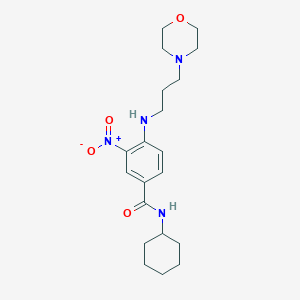 molecular formula C20H30N4O4 B4139614 N-cyclohexyl-4-(3-morpholin-4-ylpropylamino)-3-nitrobenzamide 