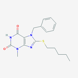 7-benzyl-3-methyl-8-(pentylsulfanyl)-3,7-dihydro-1H-purine-2,6-dione