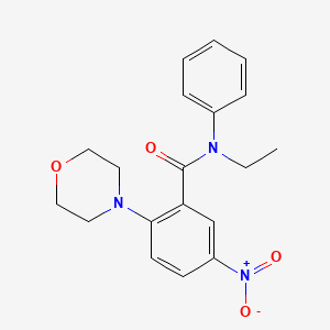 molecular formula C19H21N3O4 B4139723 N-ethyl-2-morpholin-4-yl-5-nitro-N-phenylbenzamide 