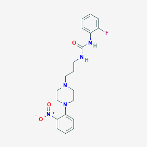 molecular formula C20H24FN5O3 B4139727 1-(2-Fluorophenyl)-3-[3-[4-(2-nitrophenyl)piperazin-1-yl]propyl]urea 