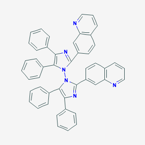 molecular formula C48H32N6 B413974 1,1'-bis[4,5-diphenyl-2-(7-quinolinyl)-1H-imidazole] 