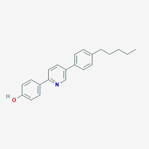 molecular formula C22H23NO B413983 4-[5-(4-Pentylphenyl)-2-pyridinyl]phenol 