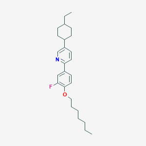 molecular formula C26H36FNO B413987 5-(4-Ethylcyclohexyl)-2-[3-fluoro-4-(heptyloxy)phenyl]pyridine 