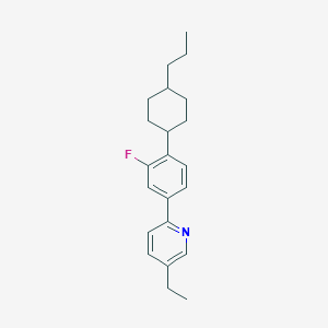 molecular formula C22H28FN B413990 5-Ethyl-2-[3-fluoro-4-(4-propylcyclohexyl)phenyl]pyridine 