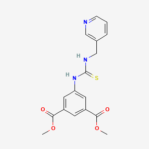 molecular formula C17H17N3O4S B4139946 DIMETHYL 5-({[(3-PYRIDYLMETHYL)AMINO]CARBOTHIOYL}AMINO)ISOPHTHALATE 