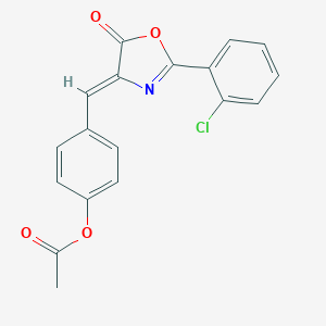 4-[(2-(2-chlorophenyl)-5-oxo-1,3-oxazol-4(5H)-ylidene)methyl]phenyl acetate