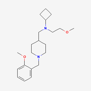 molecular formula C21H34N2O2 B4139985 N-(2-methoxyethyl)-N-[[1-[(2-methoxyphenyl)methyl]piperidin-4-yl]methyl]cyclobutanamine 