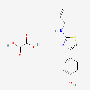 molecular formula C14H14N2O5S B4140001 Oxalic acid;4-[2-(prop-2-enylamino)-1,3-thiazol-4-yl]phenol 
