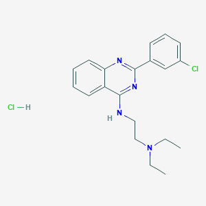 molecular formula C20H24Cl2N4 B4140047 N-[2-(3-chlorophenyl)quinazolin-4-yl]-N',N'-diethylethane-1,2-diamine;hydrochloride 