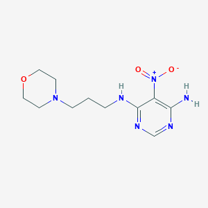 molecular formula C11H18N6O3 B4140061 N4-(3-morpholinopropyl)-5-nitropyrimidine-4,6-diamine 
