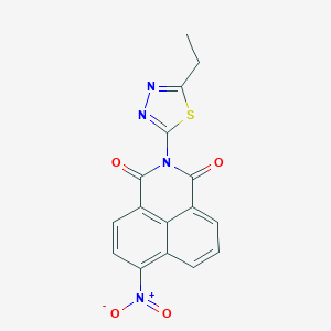 molecular formula C16H10N4O4S B414021 2-(5-Ethyl-1,3,4-thiadiazol-2-yl)-6-nitro-1H-benzo[de]isoquinoline-1,3(2H)-dione 