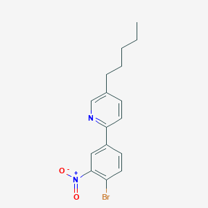 molecular formula C16H17BrN2O2 B414027 2-(4-Bromo-3-nitrophenyl)-5-pentylpyridine 