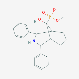 molecular formula C22H28NO4P B414031 Dimethyl (9-hydroxy-2,4-diphenyl-3-azabicyclo[3.3.1]non-9-yl)phosphonate 