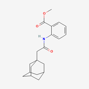 molecular formula C20H25NO3 B4140375 Methyl 2-[[2-(1-adamantyl)acetyl]amino]benzoate 