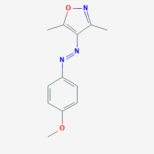 molecular formula C12H13N3O2 B414039 4-[(4-Methoxyphenyl)diazenyl]-3,5-dimethylisoxazole CAS No. 30081-94-8