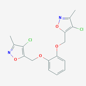 molecular formula C16H14Cl2N2O4 B414041 5,5'-[1,2-Phenylenebis(oxymethylene)]-bis(4-chloro-3-methylisoxazole) CAS No. 301212-26-0
