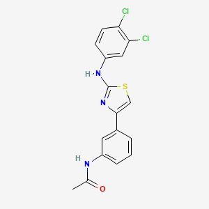molecular formula C17H13Cl2N3OS B4140431 N-[3-[2-(3,4-dichloroanilino)-1,3-thiazol-4-yl]phenyl]acetamide 