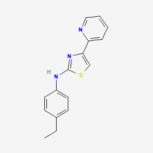 molecular formula C16H15N3S B4140491 N-(4-ethylphenyl)-4-pyridin-2-yl-1,3-thiazol-2-amine 