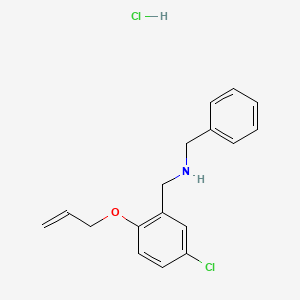 molecular formula C17H19Cl2NO B4140516 N-[(5-chloro-2-prop-2-enoxyphenyl)methyl]-1-phenylmethanamine;hydrochloride 