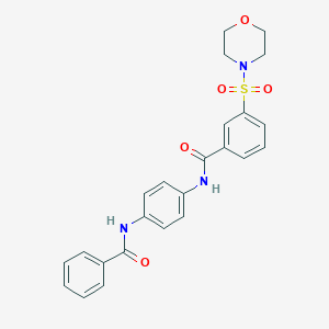 molecular formula C24H23N3O5S B414054 N-[4-(benzoylamino)phenyl]-3-(4-morpholinylsulfonyl)benzamide 