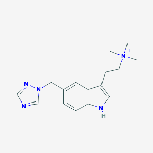 molecular formula C16H22N5+ B041406 三甲基-[2-[5-(1,2,4-三唑-1-基甲基)-1H-吲哚-3-基]乙基]氮鎓 CAS No. 1030849-63-8