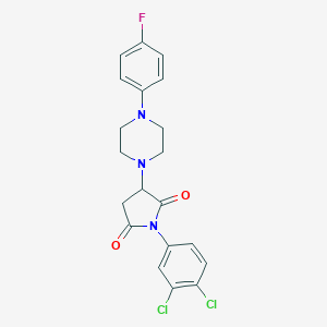 molecular formula C20H18Cl2FN3O2 B414065 1-(3,4-Dichlorophenyl)-3-[4-(4-fluorophenyl)-1-piperazinyl]-2,5-pyrrolidinedione CAS No. 299408-88-1