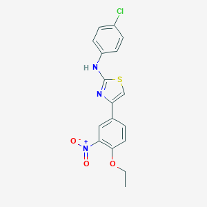 2-(4-Chloroanilino)-4-{4-ethoxy-3-nitrophenyl}-1,3-thiazole