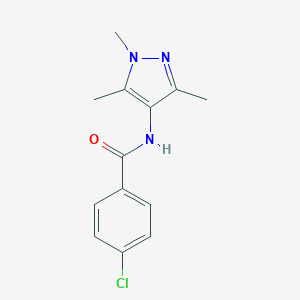 4-chloro-N-(1,3,5-trimethyl-1H-pyrazol-4-yl)benzamide