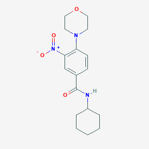 molecular formula C17H23N3O4 B4140716 N-cyclohexyl-4-morpholin-4-yl-3-nitrobenzamide 