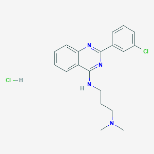 molecular formula C19H22Cl2N4 B4140751 N-[2-(3-chlorophenyl)quinazolin-4-yl]-N',N'-dimethylpropane-1,3-diamine;hydrochloride 