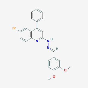 3,4-Dimethoxybenzaldehyde (6-bromo-4-phenyl-2-quinolinyl)hydrazone